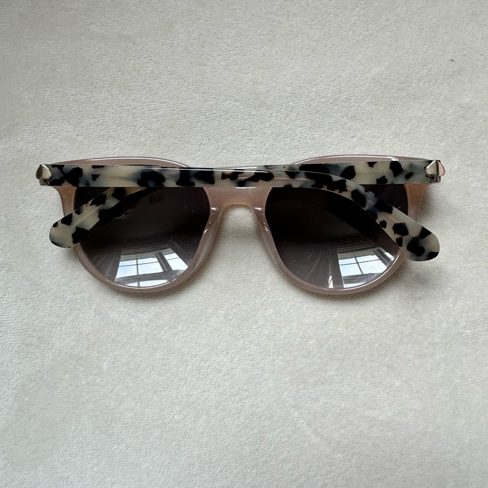 Kate Spade Leopard Print Sunglasses - Pink Frame Black Lens